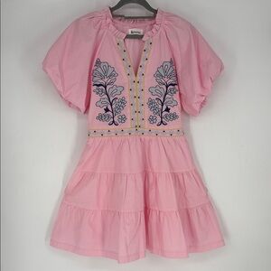 NWOT &merci Pink Floral Embroidered Dress size S